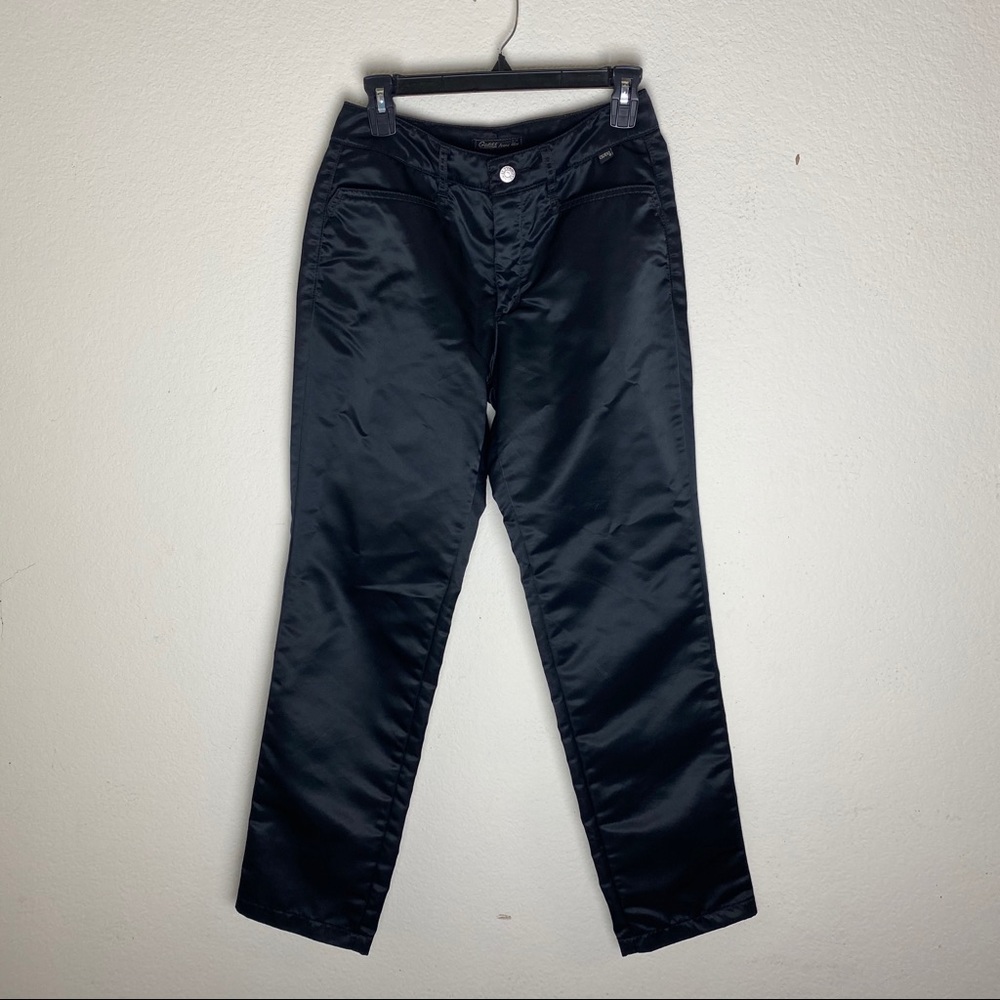 Vintage 2000 GUESS y2k Nylon Mid Rise Waisted Pants sz 6